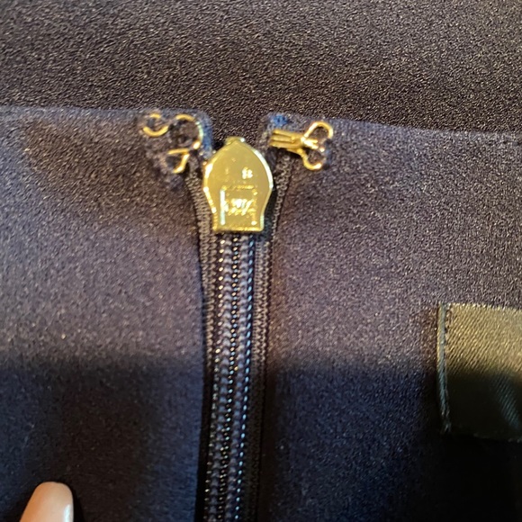 DKNY Women's Pleated Bell-Sleeve Sheath Dress. - Picture 10 of 11